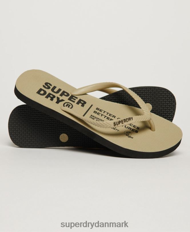 Superdry fløde Kvinder sko veganske flip flops 868VH4360