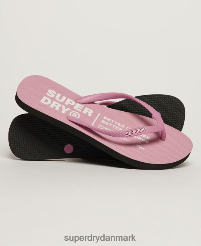 Superdry lyserød Kvinder sko veganske flip flops 868VH2002