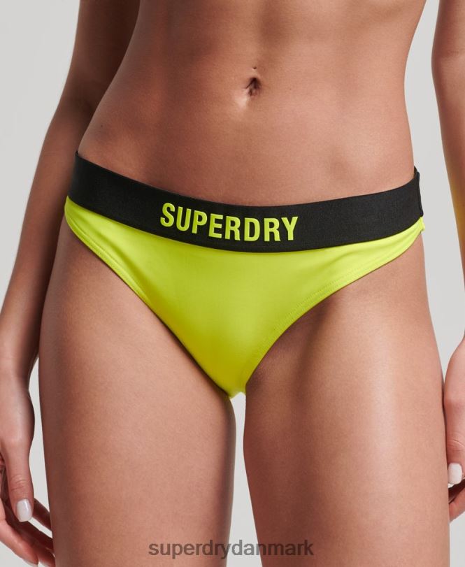 Superdry gul Kvinder tøj elastiske genanvendte bikinitrusser 868VH3219