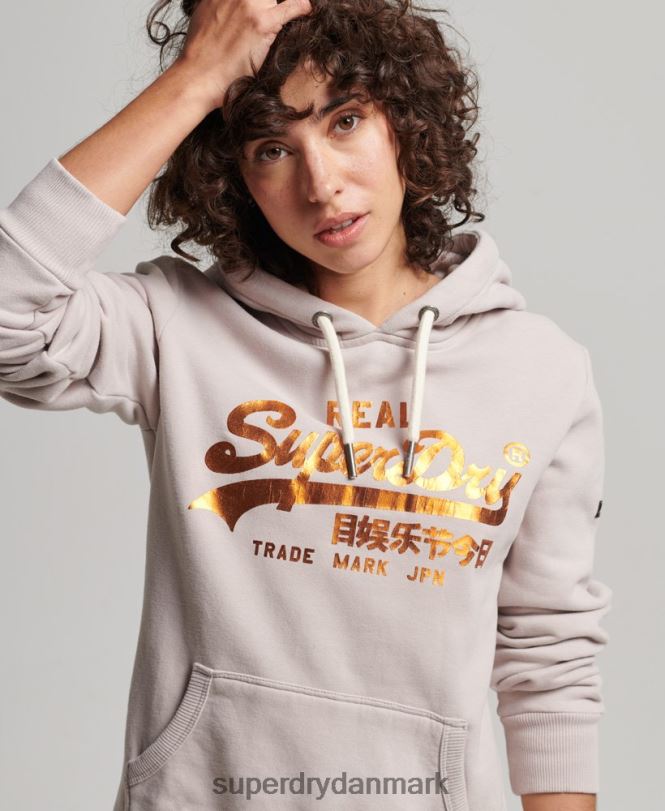 Superdry beige Kvinder tøj udsmykket hættetrøje 868VH3424