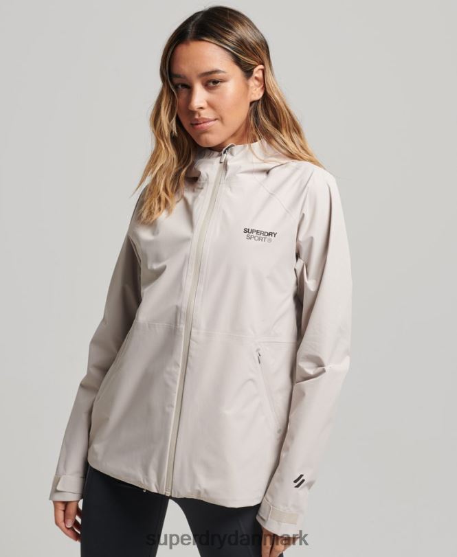 Superdry beige Kvinder tøj vandtæt jakke 868VH3555