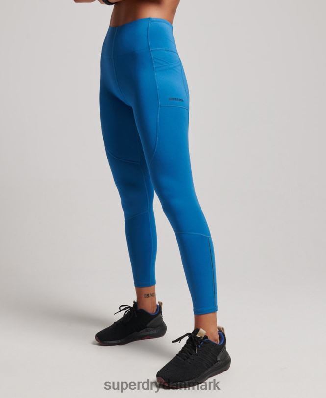 Superdry blå Kvinder tøj løbe stramme leggings 868VH6331