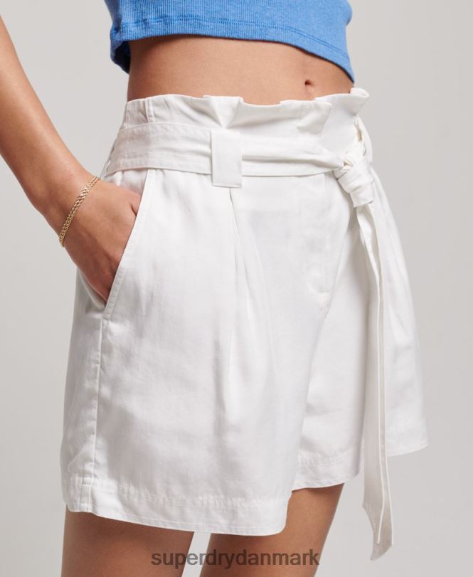 Superdry hvid Kvinder tøj paperbag shorts 868VH3168