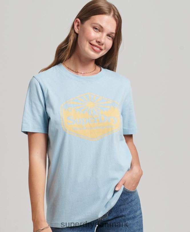 Superdry blå Kvinder tøj rejse t-shirt 868VH6213