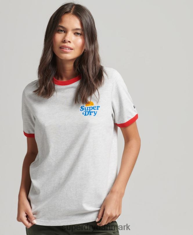 Superdry grå Kvinder tøj cooper nostalgi t-shirt 868VH6209