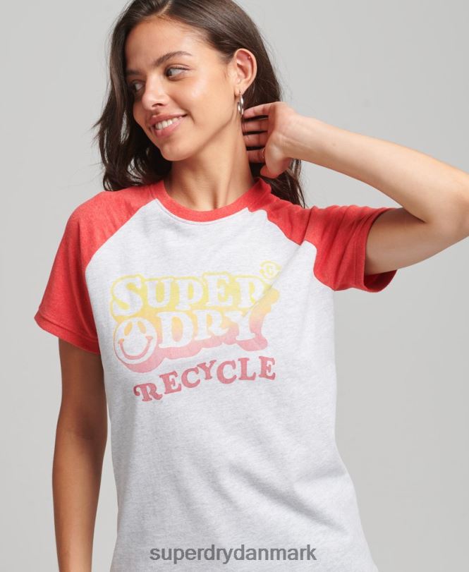 Superdry grå Kvinder tøj genbrugt raglan t-shirt 868VH6237