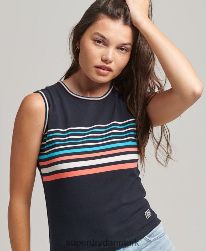 Superdry flåde Kvinder tøj cali stribet tanktop 868VH6508