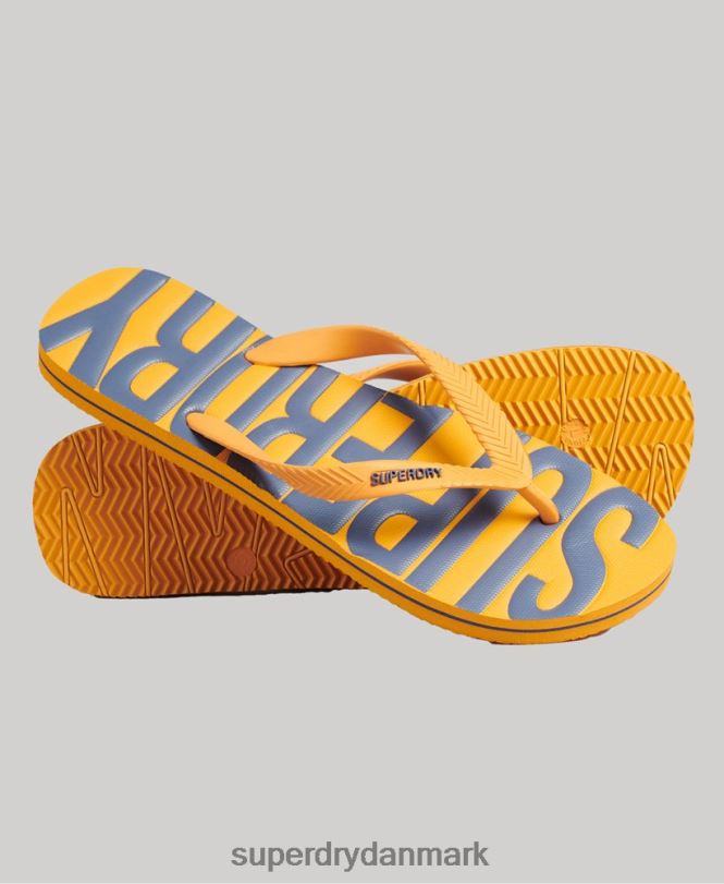 Superdry guld Mænd sko veganske flip flops 868VH1904