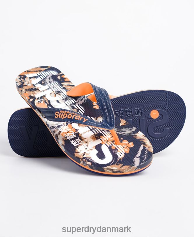 Superdry multi Mænd sko trykte flip flops 868VH1951