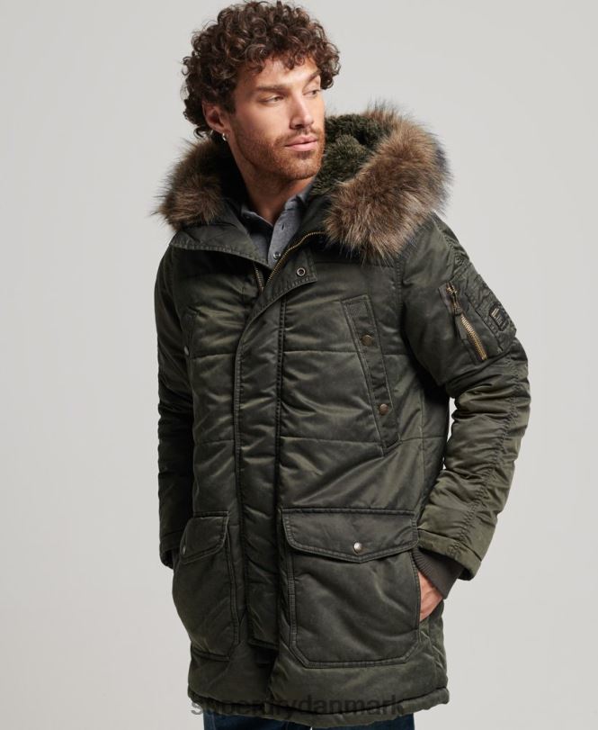 Superdry kaki Mænd tøj chinook parka jakke 868VH4479