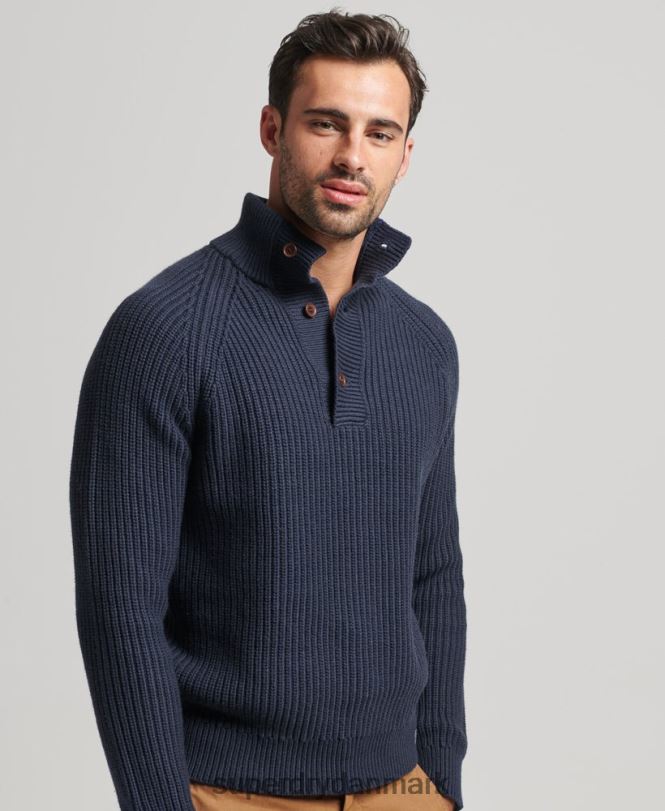 Superdry flåde Mænd tøj henley jumper 868VH1255